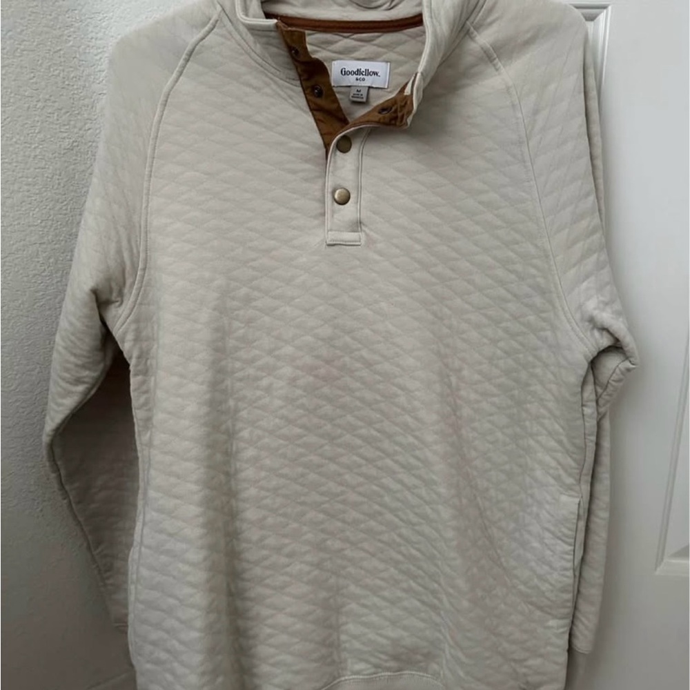 Goodfellow & Co Men's Off-White Quilted Sweater